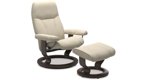 Stressless® Consul Large Leather Recliner - Classic Base Stressless® Consul Large Leather Recliner - Classic Base
